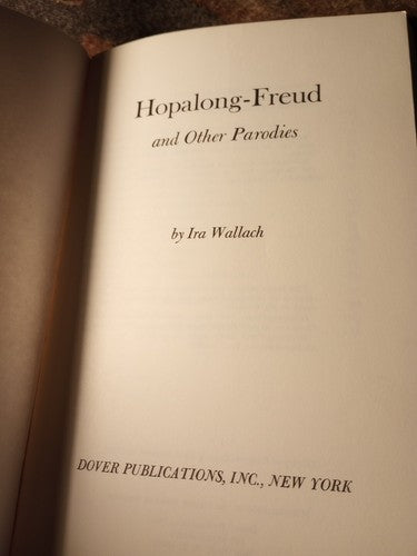 Hop A Long Freud And Other Parodies By Ira Wallach Paperback Vintage Exlibris