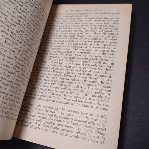Of Human Bondage by W. Somerset Maugham -Softcover -1915 -The Modern Library