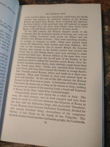 The Wandering Saints by Eleanor Duckett -HCwDJ -1959 -Vintage Religion Books
