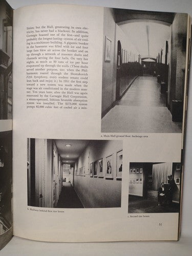 Portrait of Carnegie Hall by Theodore Cron -1963 -HCwDJ -ExLibrary -1st Print