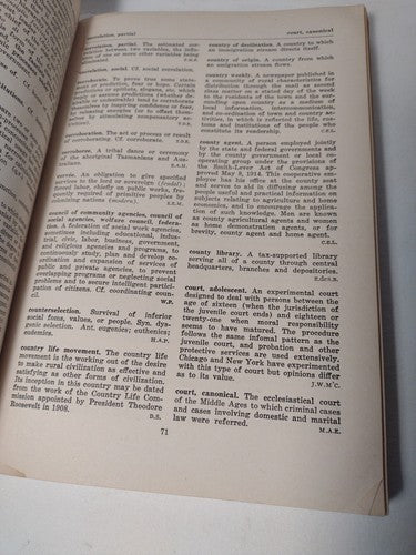 Dictionary of Sociology by Henry Fairchild -hardcover -1944 -Vintage Sociology