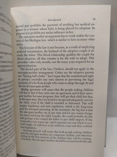 The Surrogate Mother by Dennis L. Breo and Noel P. Keane -1981 -HCwDJ -1st Ed.