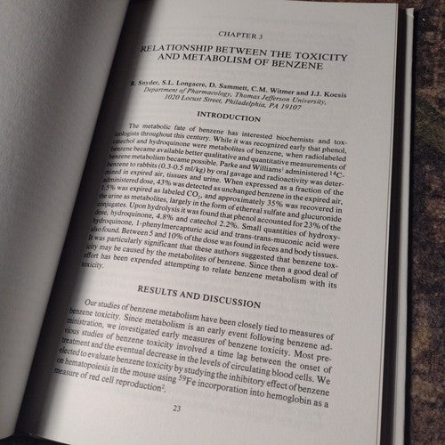 Modern Environmental Toxicology Vol 4: Carcinogenicity and Toxicity of Benzene