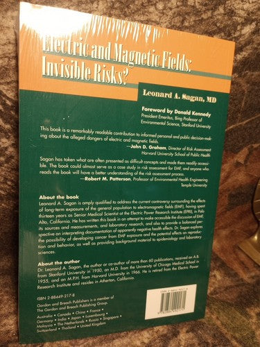Electric and Magnetic Fields: Invisible Risks? by Leonard A. Sagan (1996 New