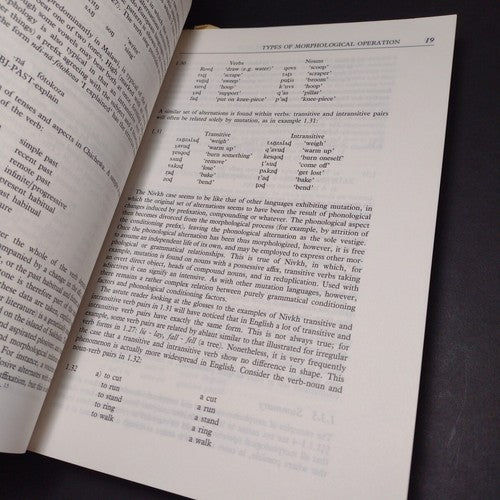 Morphological Theory: An Introduction to Word Structure in Generative Grammar