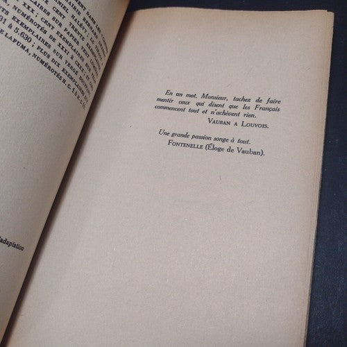 Vauban, Daniel Halevy -1924 French Paperback -Ex libris Copy