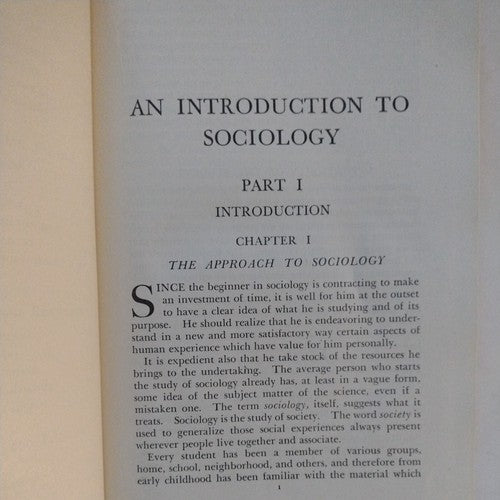 An Introduction to Sociology Ernest R. Groves 1932 Hardcover  Rev 1st Printing