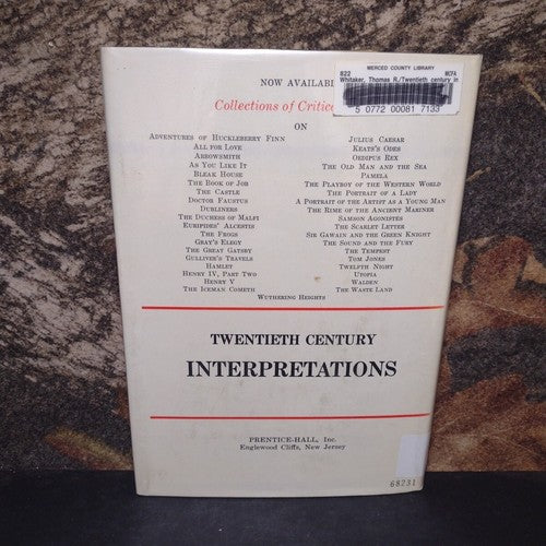 Twentieth Century Interpretations of The Playboy of the Western World, Whitaker