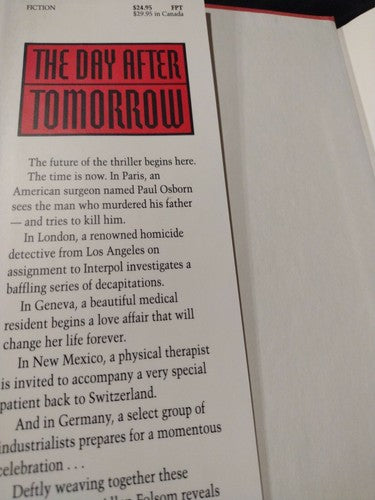 The Day after Tomorrow by Allan Folsom (1994, Hardcover) wDJ first Edition
