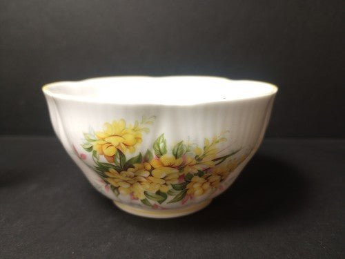 Royal Albert Tea/Coffee Creamer, Sugar And Plate Blossom Series "Laburnum" 1960s