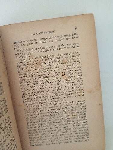 A Woman's Face By Florence Warden 1890'S HB VICTORIAN NOVEL  antique