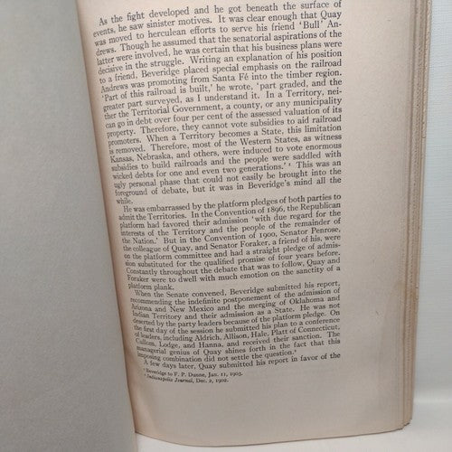 Beveridge And The Progressive Era By Claude M. Bowers (1932) First Edition