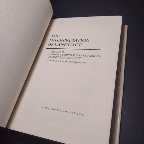 The Interpretation of Language Volume 2 by Theodore Thass-Thienemann -1973 -HCDJ