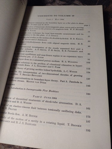 Journal of Fluid Mechanics: Volume 19 1964 by T. Benjamin -Hardcover Engineering