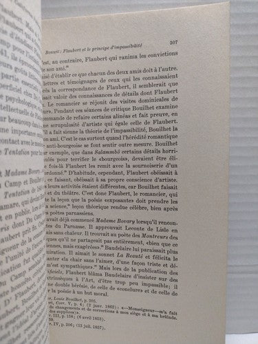 Gustave Flaubert Et Le Principe D'Impassibilité Par Marianne Bonwit - 1950 - PB.