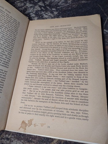 Vuillard: HIs Life and Work by Claude Roger Marx -1946 -Hardcover -Illustrated