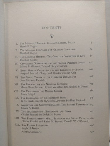 Chapters In Western Civilization: Volume 1 By Columbia University Press -1954 HC