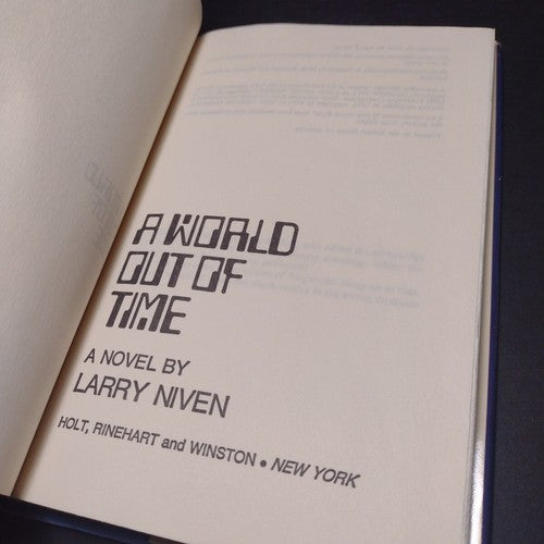 A WORLD OUT OF TIME by Larry Niven -Hardcover Book Club Edition -1976 -Sci Fi