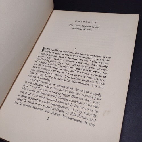 The Irony of American History by Reinhold Neibuhr -1952 -Hardcover -US HISTORY