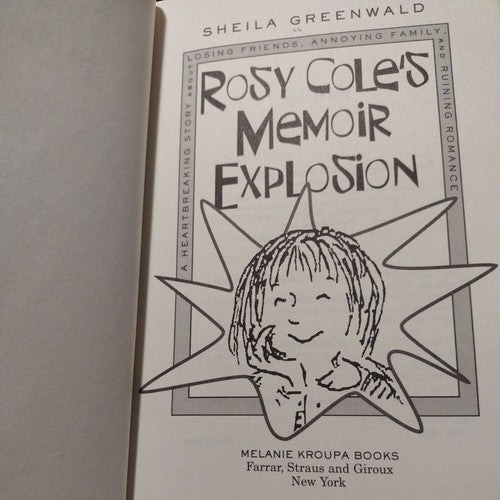 Rosy Cole Ser.: Rosy Cole's Memoir Explosion : A Heartbreaking Story about...