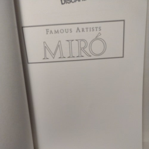 Famous Artists Ser.: Miro by Nicholas Ross (1995, paperback