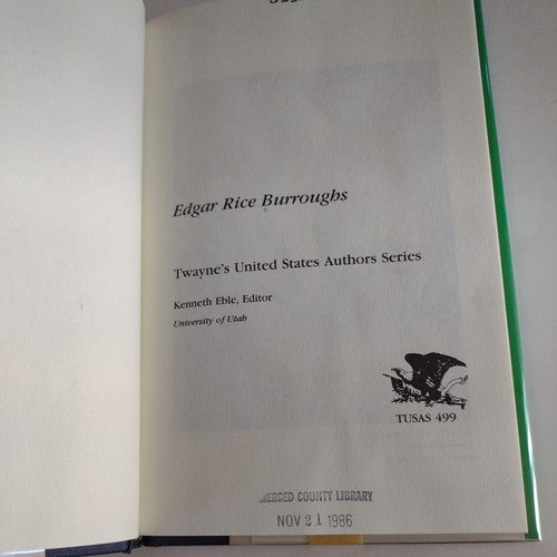 Twayne's United States Authors Ser.: Edgar Rice Burroughs by Erling B. Holtsmark
