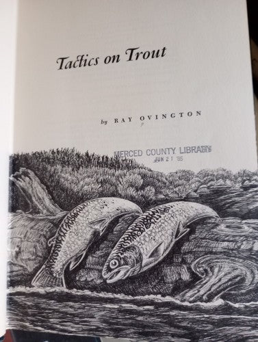 Tactics On Trout By Ray Ovington 1969 1st Edition Fresh water Fishing