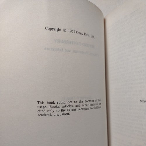 Beyond Canterbury : Chaucer, Humanism, and Literature by Raymond Tripp -1977 -HC