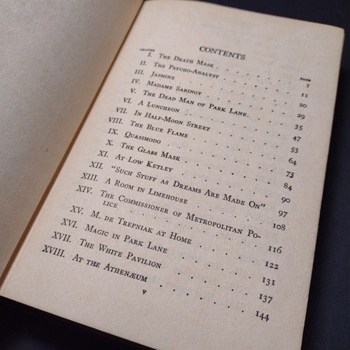 Masterpieces Of Oriental Mystery: Grey Face by Sax Rohmer -1924 -Hardcover Vint.