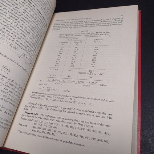 Principles and Procedures of Statistics by Robert G. D. Steel -1960 Hardcover