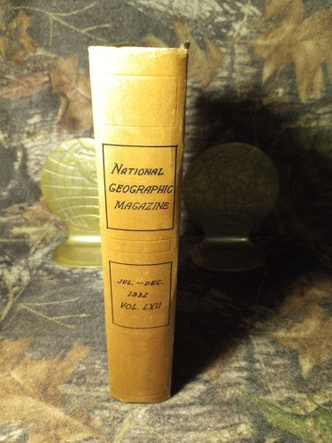 1932 National Geographic Magazine Bound Issues July-Dec Vol 2 Exlibris