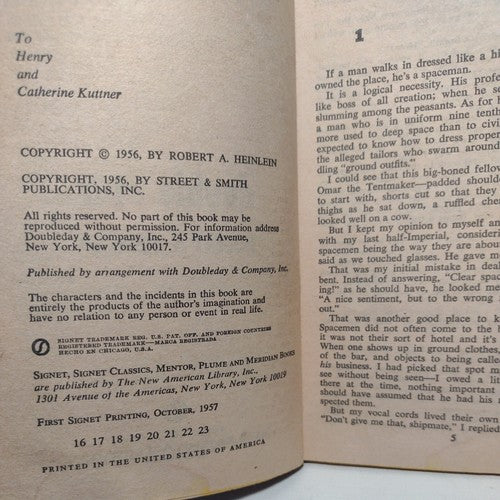 Double Star by Robert A. Heinlein 1st Signet Paperback 1957