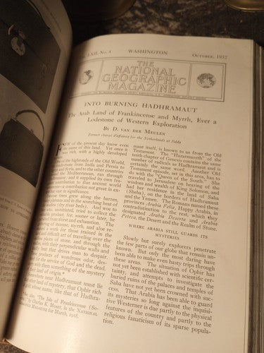 1932 National Geographic Magazine Bound Issues July-Dec Vol 2 Exlibris