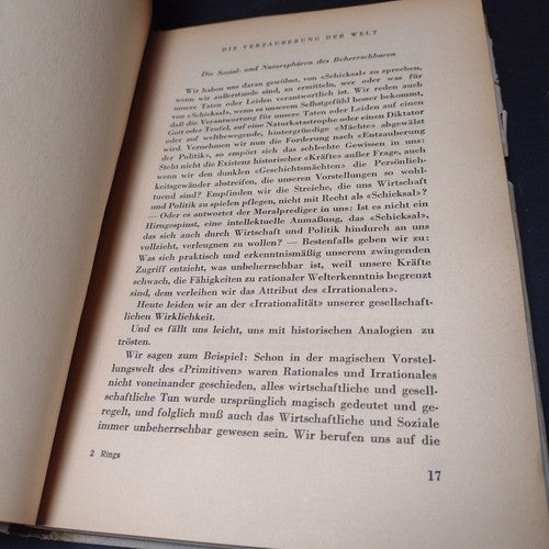 Werner Rings Die Entzauberung Der Politik -1947 -Hardcover -German Politics