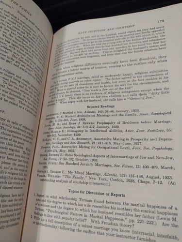 Marriage And The Family, Ray E. Baber (1939) 1st edition, 2nd impression