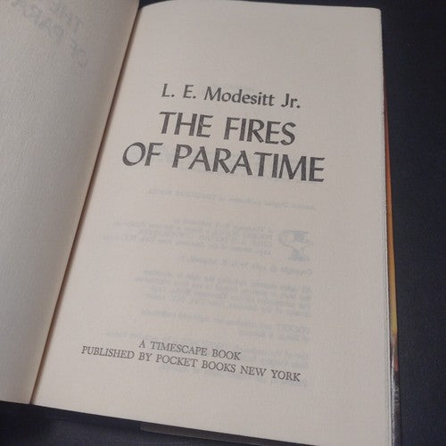 The Fires of Paratime L. E. Modessit, Jr -Hardcover -1982 -Book Club Edition