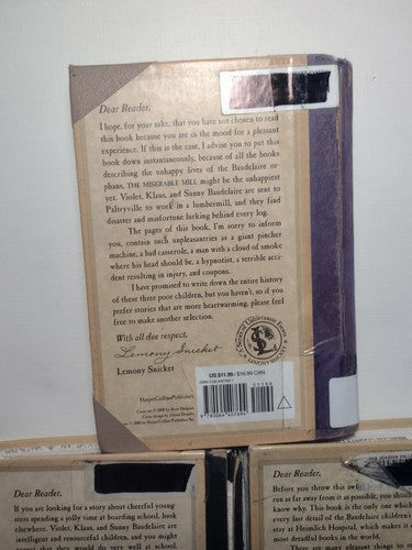 A Series of Unfortunate Events by Lemony Snickets, book bundle lot of 3