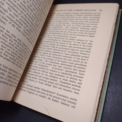 Labor and Lumber by Charlotte Todes -Hardcover -1931 -Economic History -ExLibris