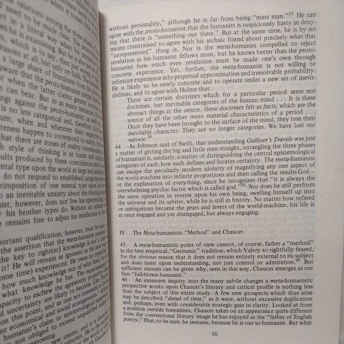 Beyond Canterbury : Chaucer, Humanism, and Literature by Raymond Tripp -1977 -HC
