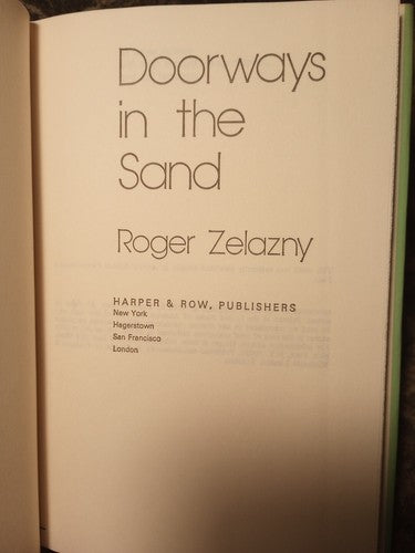 Doorways in the Sand - Hardcover By Zelazny, Roger 1976 BCE