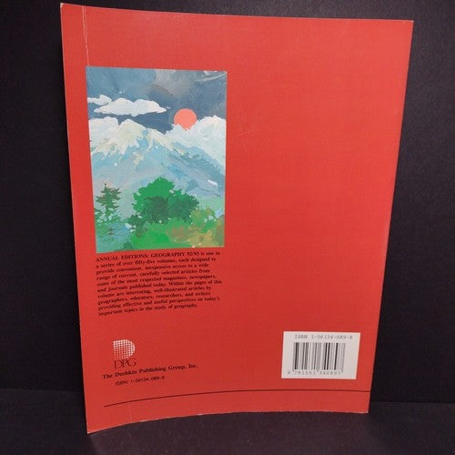 Annual Editions: Geography 92/93 -Paperback -7th Edition -Geographic Science