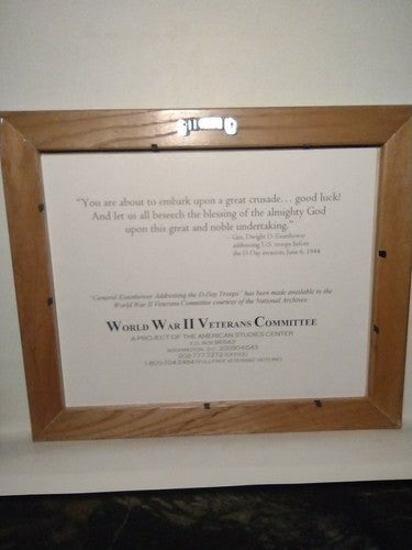 General Eisenhower Oak Framed Print, Instructional Aid antique