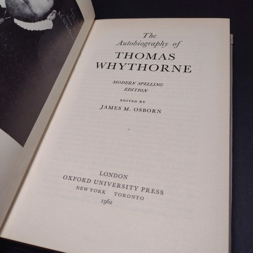 The Autobiography of Thomas Wythorne -Hardcover -1962 -Modern Spelling Edition