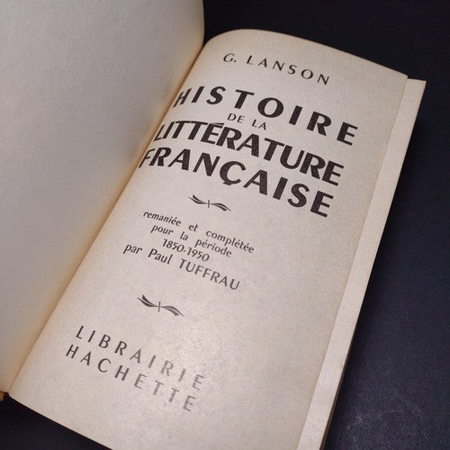 Histoire De La Literature Francaise by G. Lanson -Hardcover -1963