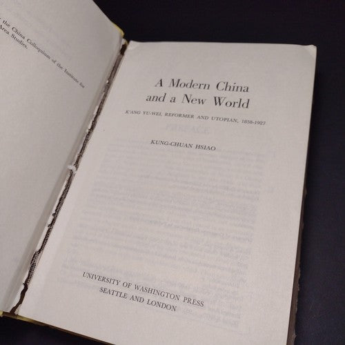 A Modern China and a New World by Kung-chuan Hsiao -Hardcover -1975 -Anthropol.