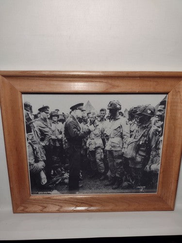 General Eisenhower Oak Framed Print, Instructional Aid antique