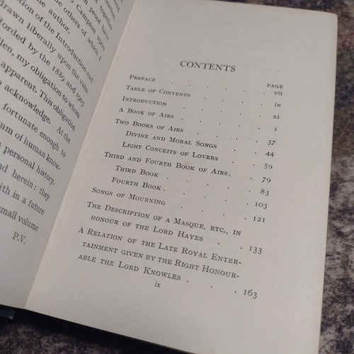 Poetical Works of Thomas Campion Edited by Percival Vivian -1909 -Hardcover -UK