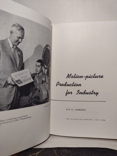 Motion-picture Production For Industry By Jay Gordon -1961 -HCwDJ -1st Print