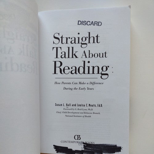 Straight Talk about Reading : How Parents Can Make a Difference During the Early