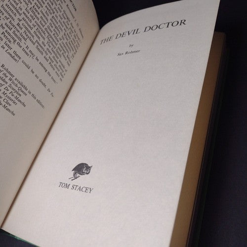 The Devil Doctor by Sax Rohmer -Tom Stacey Reprint -Hardcover 1973